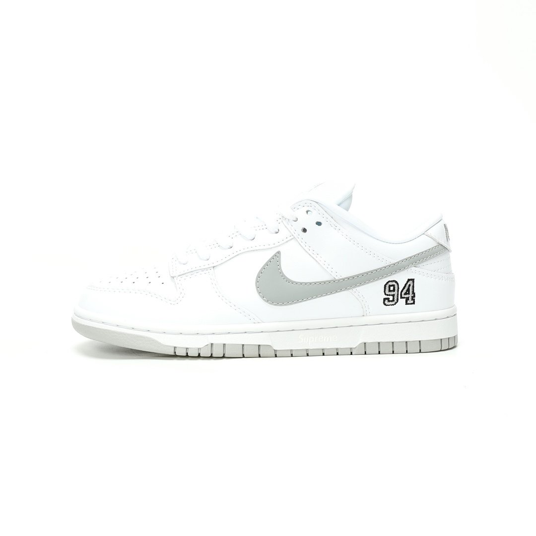 Nike SB Dunk Low Retro Supreme 94 White Gray