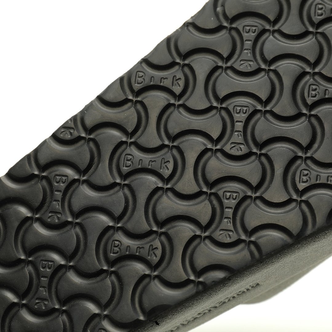 Birkenstock Arizona Sandals Suede Series Double Buckle Adjustable Retro Cork Sole Casual Anti-velvet Cold Gray Green - Image 9