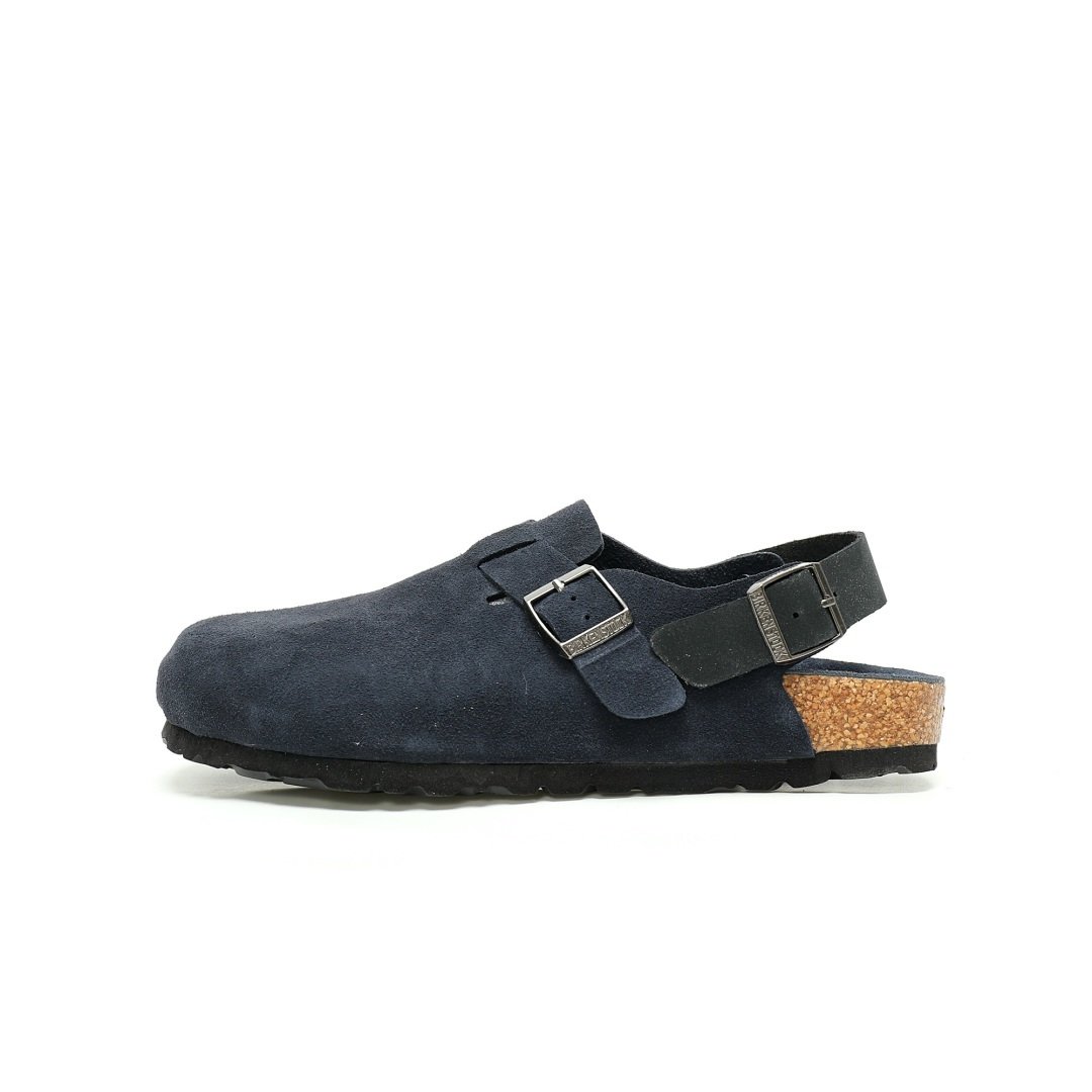 Birkenstock Tokio II Suede A Century-old Well-known German Shoe Brand Dark Blue Buckle
