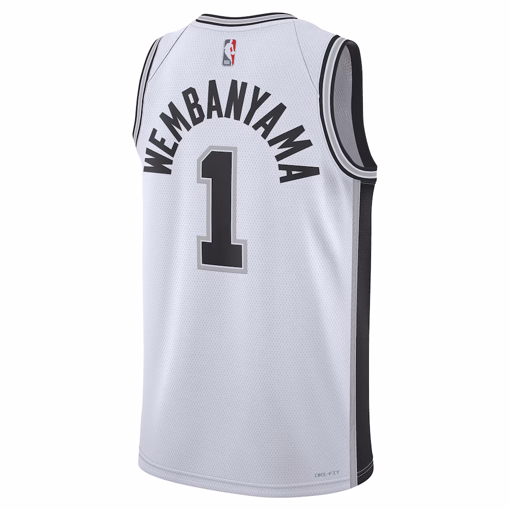 Unisex San Antonio Spurs Victor Wembanyama Nike White Swingman Jersey - Association Edition - Image 3